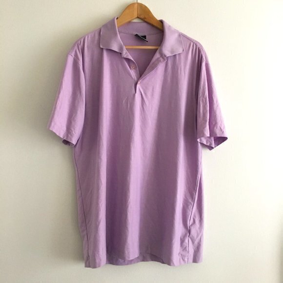 Nike Golf Para Hombre Dri-FIT Camisa Polo Shirt Pink Mens Size L Short Sleeve - Picture 1 of 5